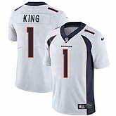 Nike Men & Women & Youth Broncos 1 Marquette King White NFL Vapor Untouchable Limited Jersey,baseball caps,new era cap wholesale,wholesale hats